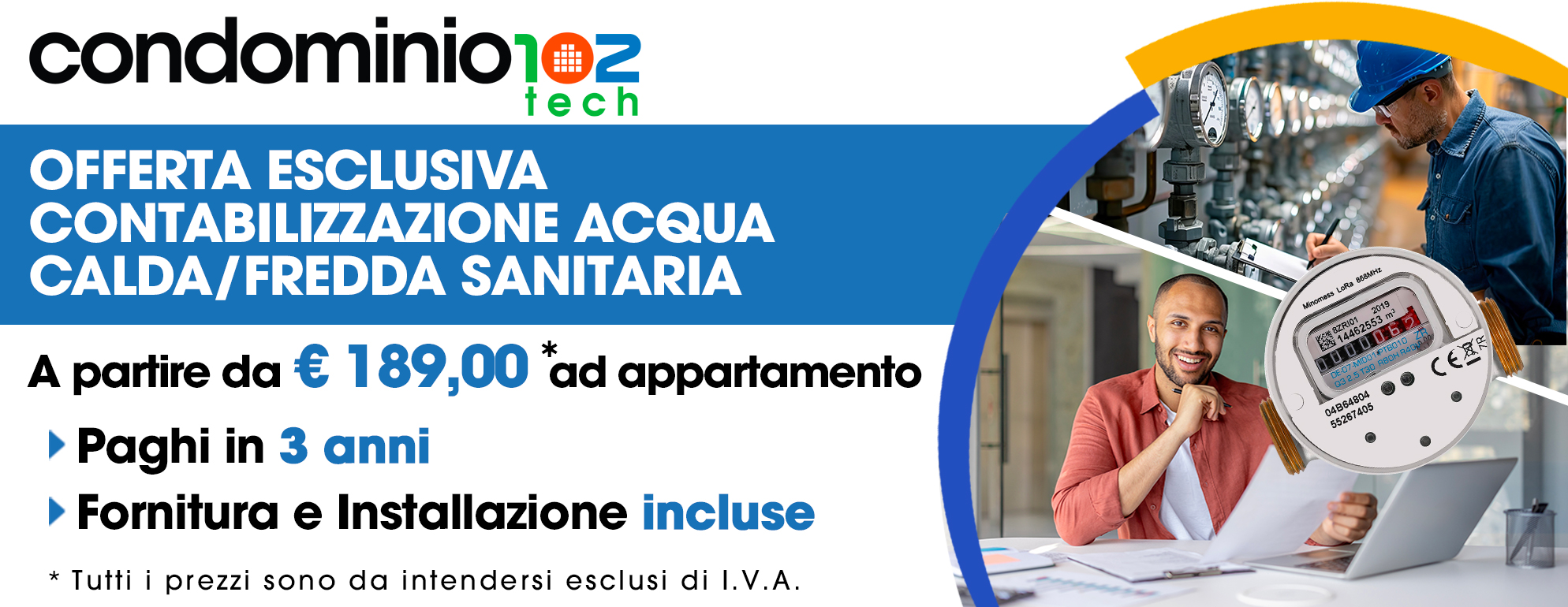 offerta contabilizzazione acqua calda sanitaria condominio102 tech