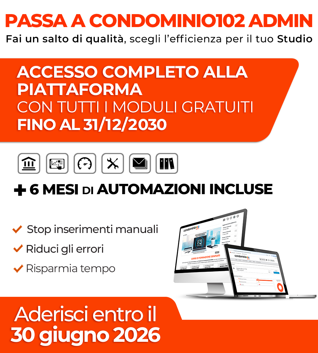 promozione 2026 piattaforma condominio102 servizi per condomini e amministratori